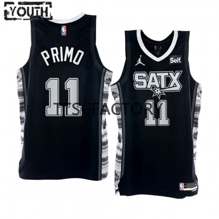 Maillot Basket San Antonio Spurs Joshua Primo 11 Nike 2022-23 Statement Edition Noir Swingman - Enfant